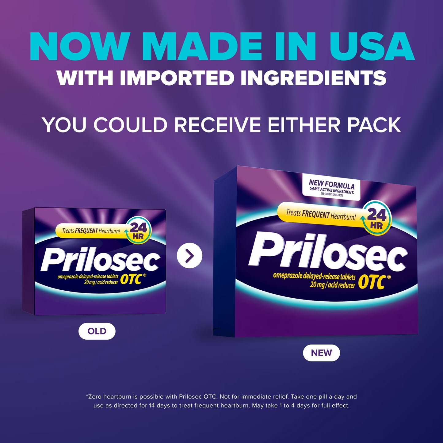Prilosec OTC Heartburn & Acid Reducer Tablets, 20 mg, 42 ct.