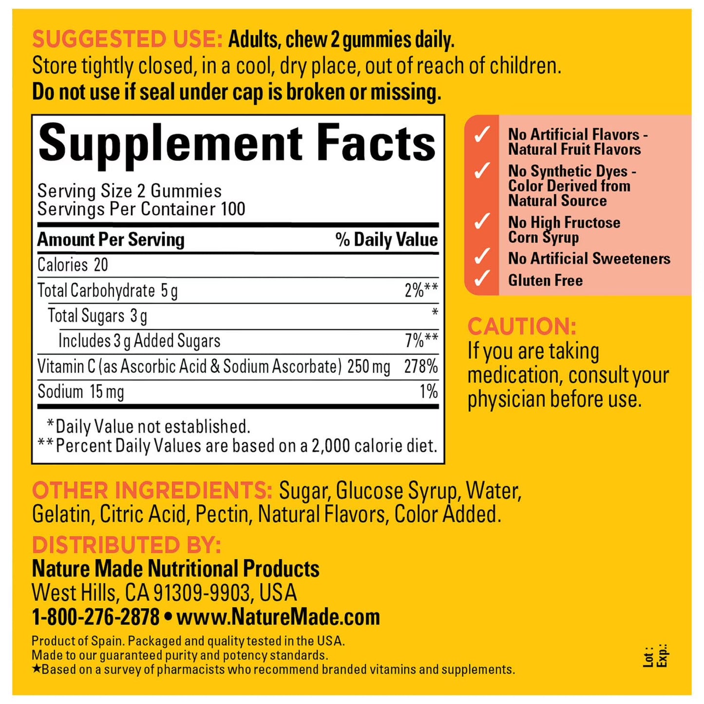 Nature Made Vitamin C Adult Gummies, 200 ct.