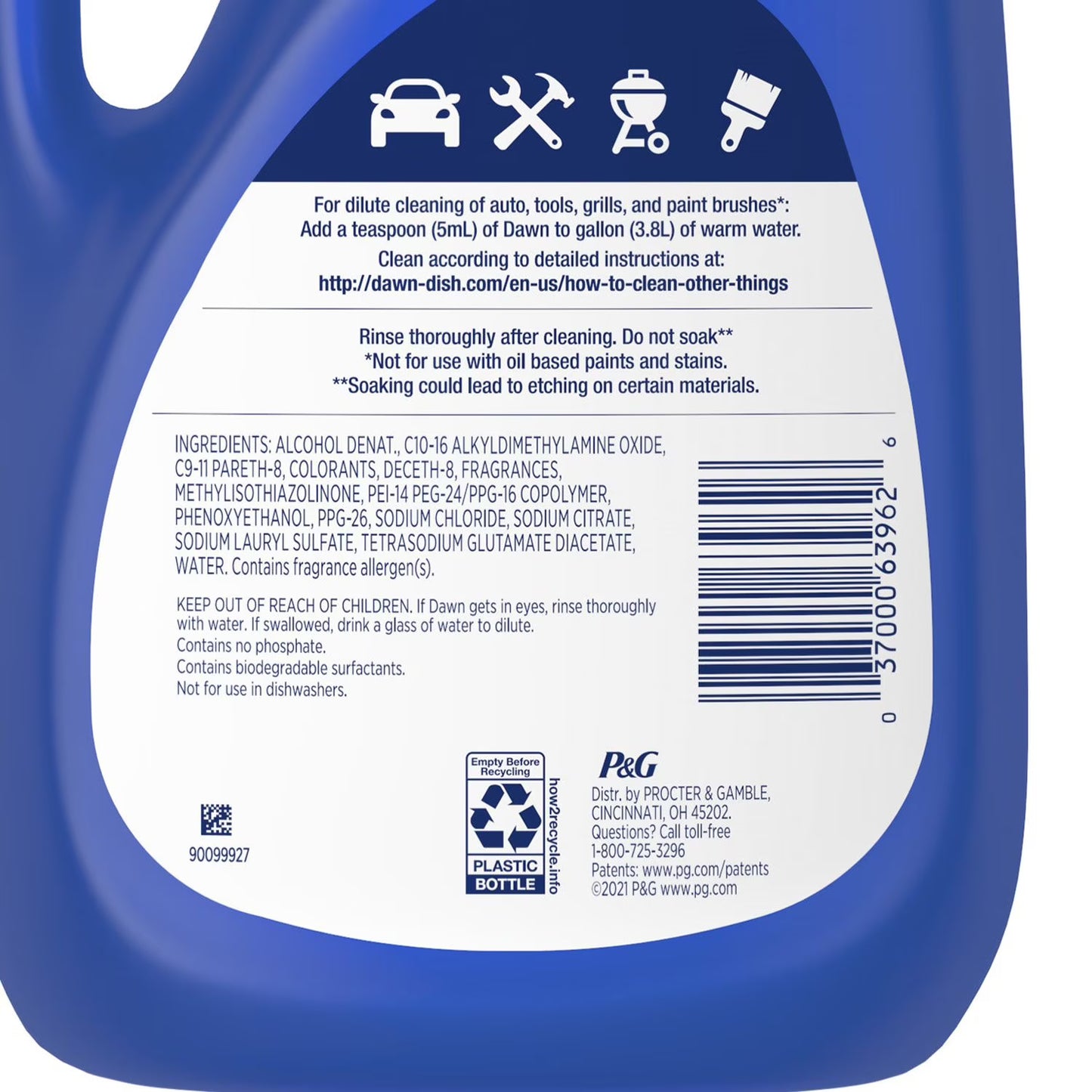 Dawn Platinum Dishwashing Liquid Dish Soap, Refreshing Rain 90 fl. oz.