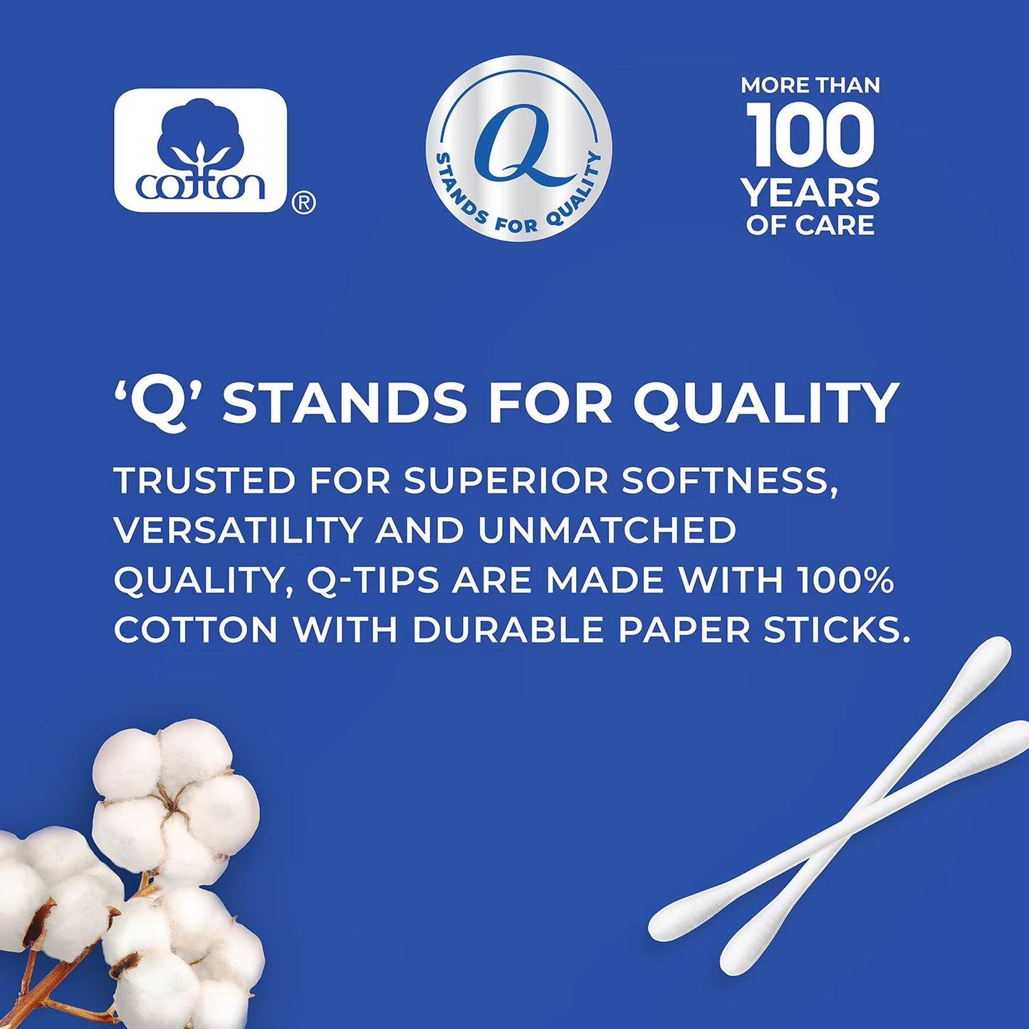 Q-tips Cotton Swabs, 1750 ct., 3 pk.