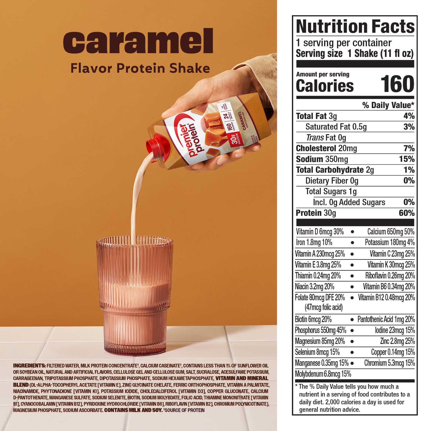 Premier Protein 30g High Protein Shake, Caramel 11 fl. oz., 15 pk.