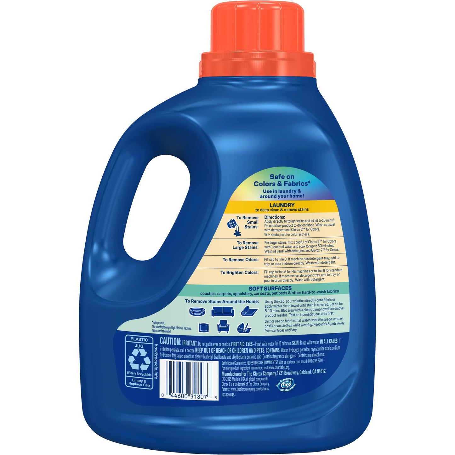 Clorox 2 for Colors Max Performance Stain Remover, 4 in 1, 112.75 fl. oz.