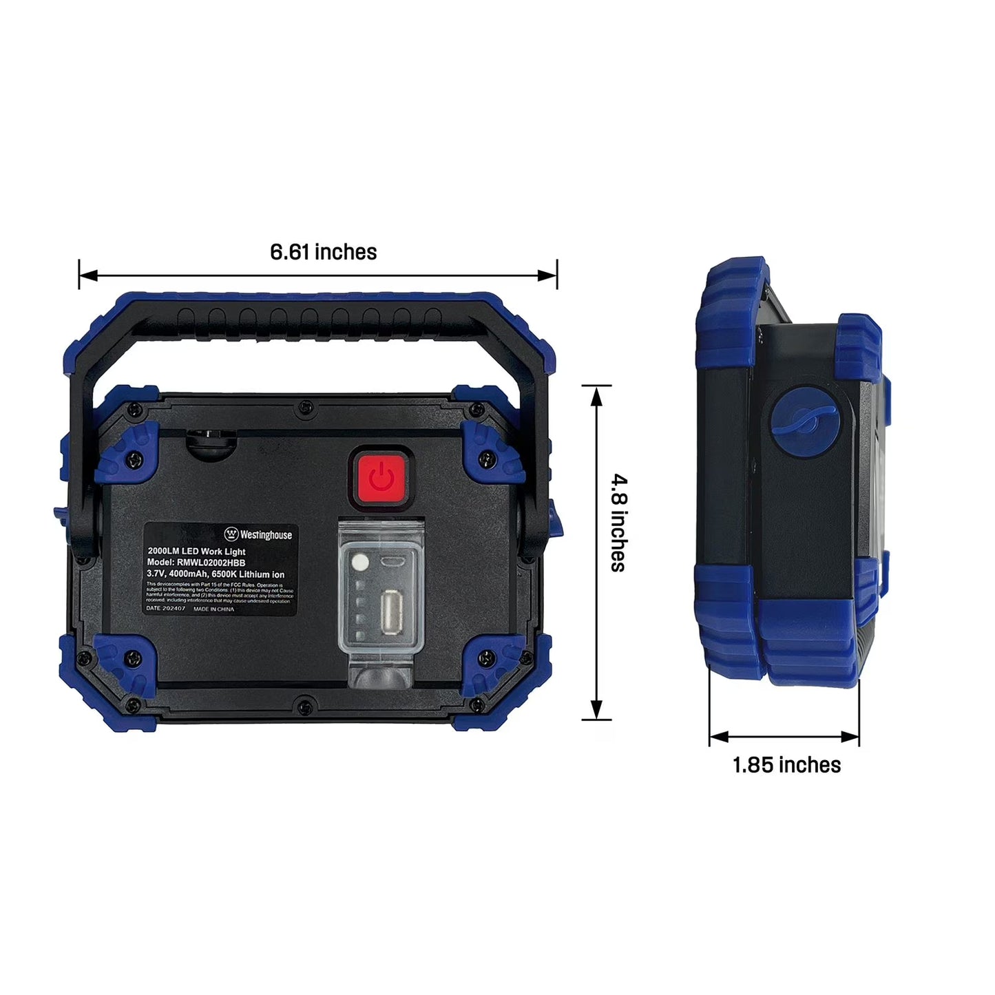 Westinghouse 2000 Lumen LED Rechargeable Portable Work Light (Set of 2)