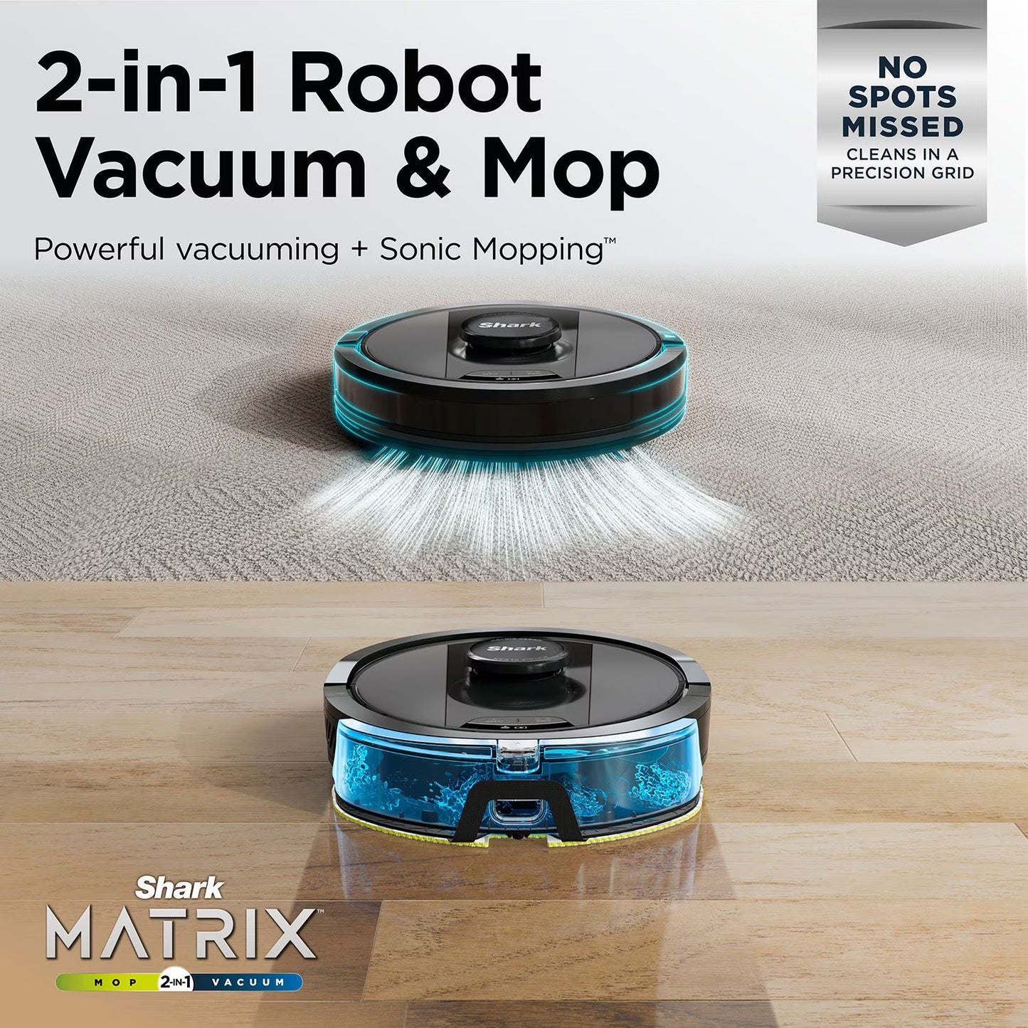 Shark Matrix 2-in-1 Robot Vacuum & Mop with Home Mapping, Bonus Dual Edge Side Brush