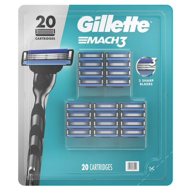 Gillette Mach3 Men's Razor Cartridges, 20 ct.